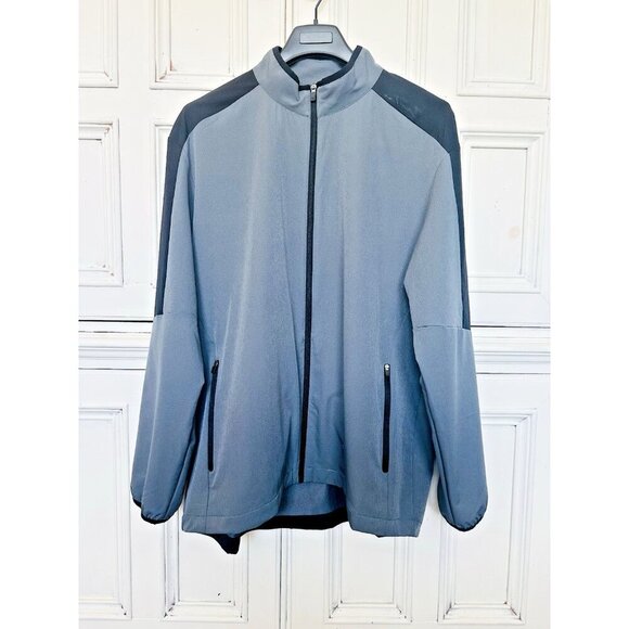 Calloway Golf Men's XL Jacket Full Zip Gray Black Zipped Pockets - Picture 2 of 11
